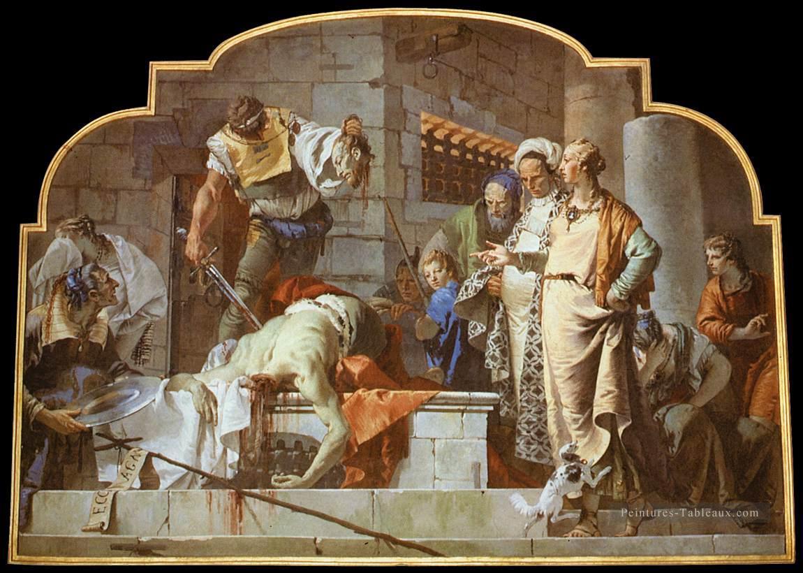 La décapitation de Jean Baptiste Giovanni Battista Tiepolo Peintures à l'huile
